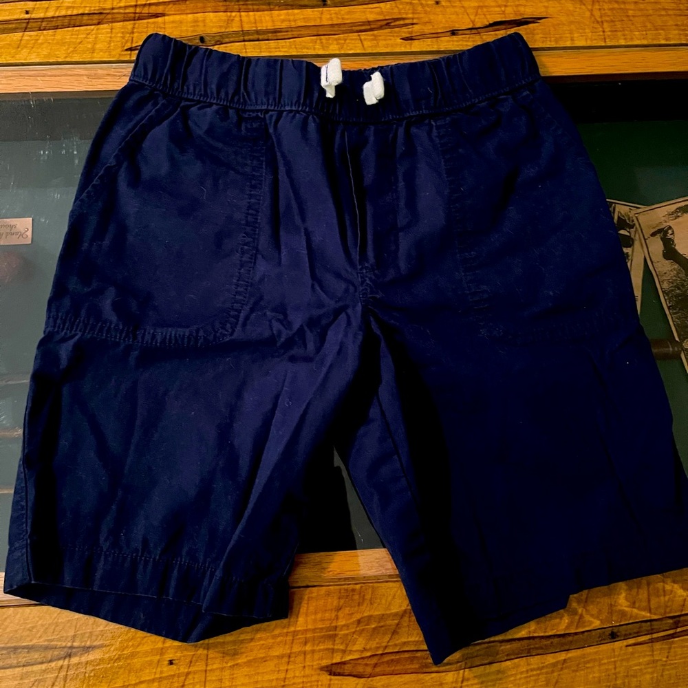 Boys Carters Navy Linen Shorts - Size 6